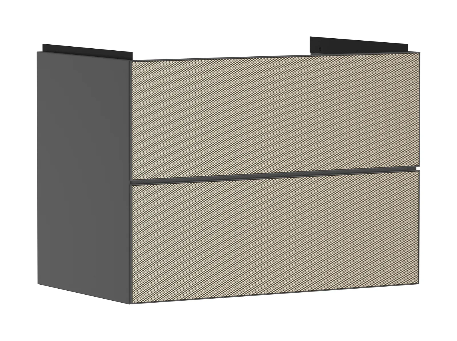 Xevolos E Lavabo tumbasi Slate mat kulrang 780/475, 2 tortmali bilan, lavabo uchun