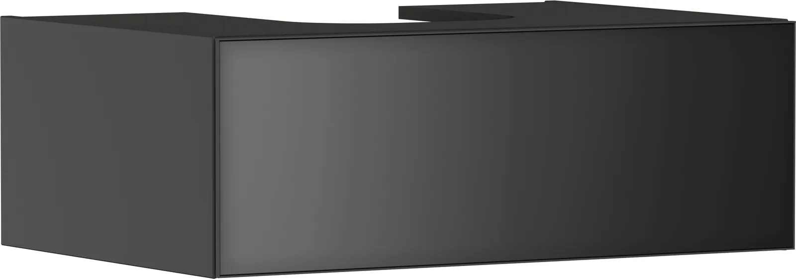 Xevolos E Lavabo tumbasi Slate mat kulrang 780/550, 1 tortmali bilan, konsol-stoleshnitsa uchun, oʻrtada oʻyiq bilan