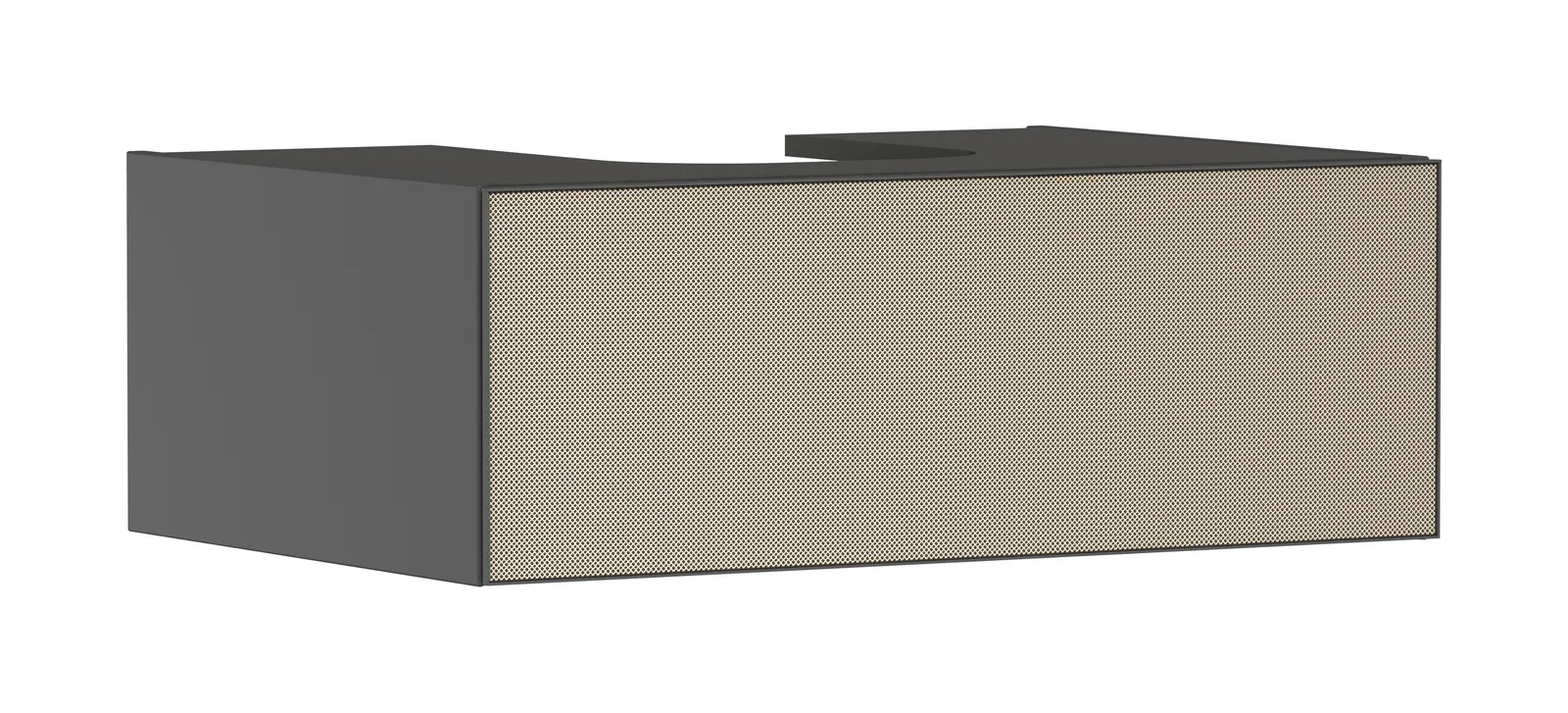 Xevolos E Lavabo tumbasi Slate mat kulrang 780/550, 1 tortmali bilan, konsol-stoleshnitsa uchun, oʻrtada oʻyiq bilan