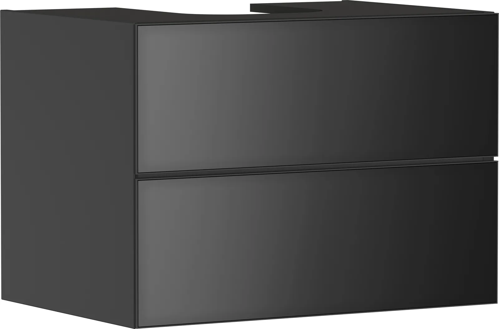 Xevolos E Lavabo tumbasi Slate mat kulrang 780/550, 2 tortmali bilan, konsol-stoleshnitsa uchun, oʻrtada oʻyiq bilan
