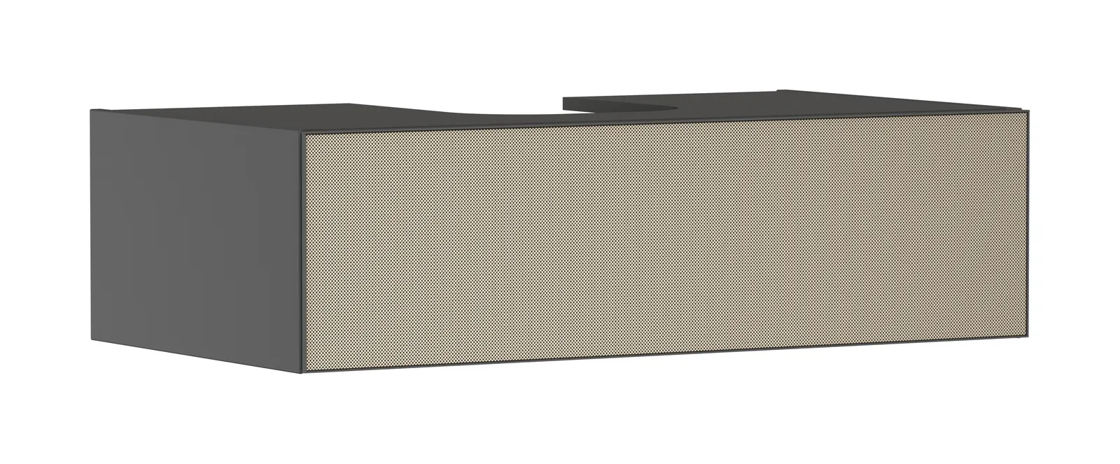 Xevolos E Lavabo tumbasi Slate mat kulrang 980/550, 1 tortmali bilan, konsol-stoleshnitsa uchun, oʻrtada oʻyiq bilan
