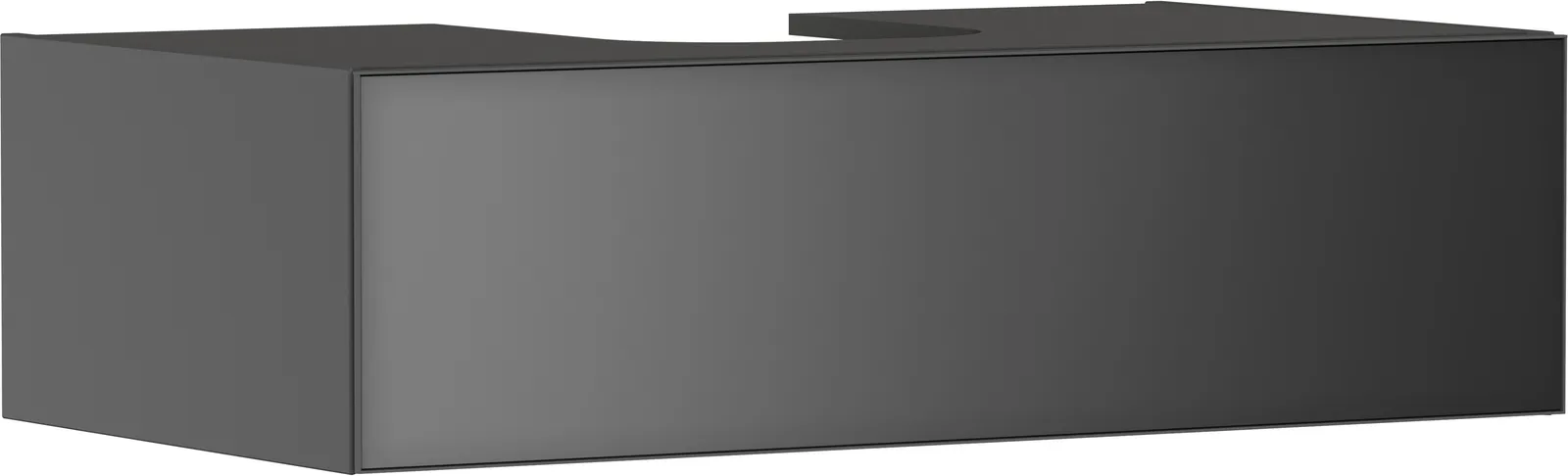 Xevolos E Lavabo tumbasi Slate mat kulrang 980/550, 1 tortmali bilan, konsol-stoleshnitsa uchun, oʻrtada oʻyiq bilan