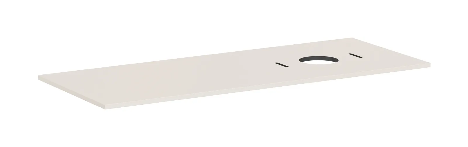 Xilesa E Console countertop 1375/550 with right cut-out for bowl basin without tap hole
