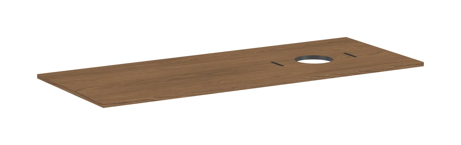 Xilesa E Console countertop 1375/550 with right cut-out for bowl basin without tap hole