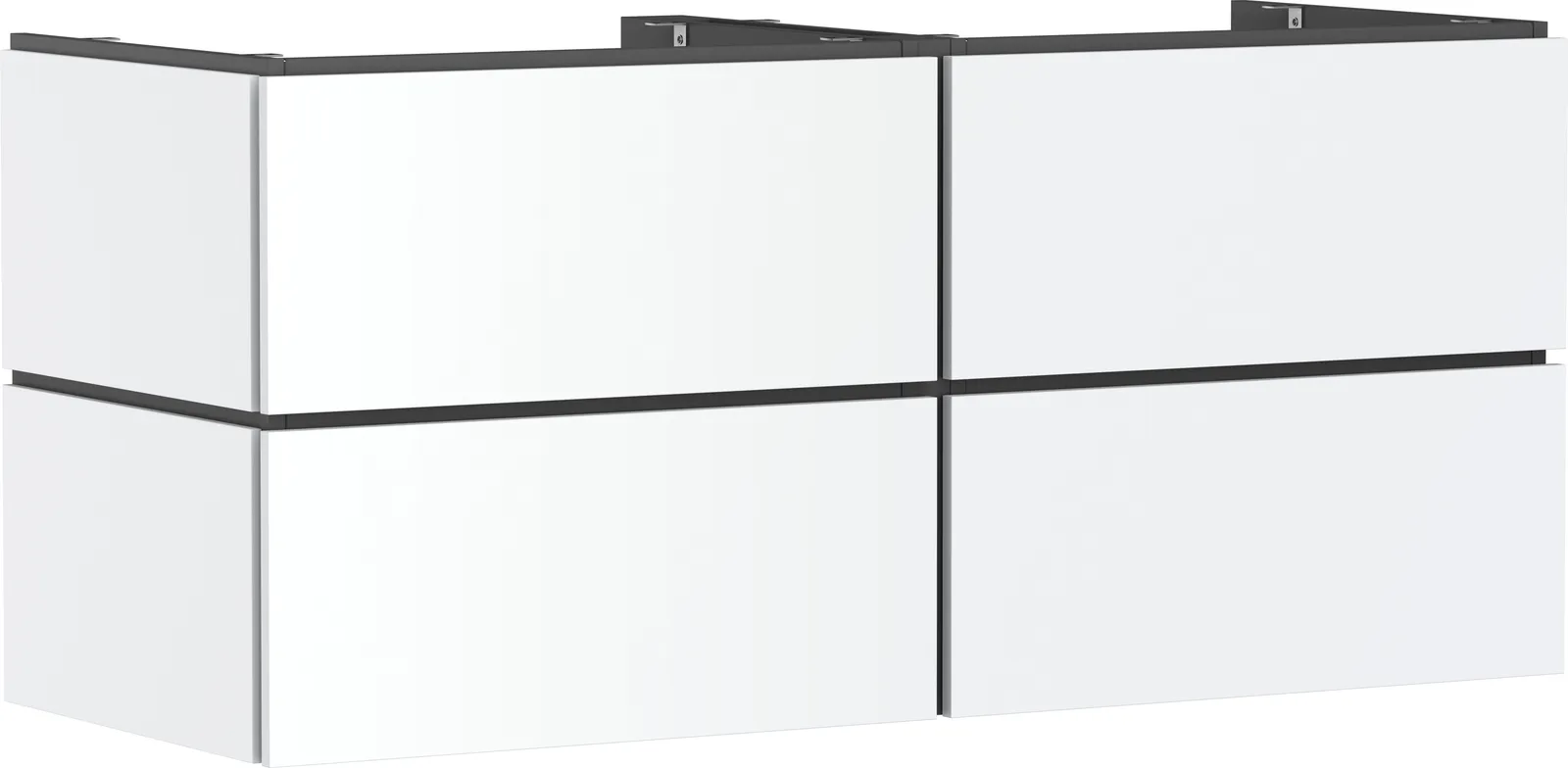 Xilesa E Lavabo tumbasi 1375/550, 4 tortmali PushOpen bilan, konsol-stoleshnitsa uchun