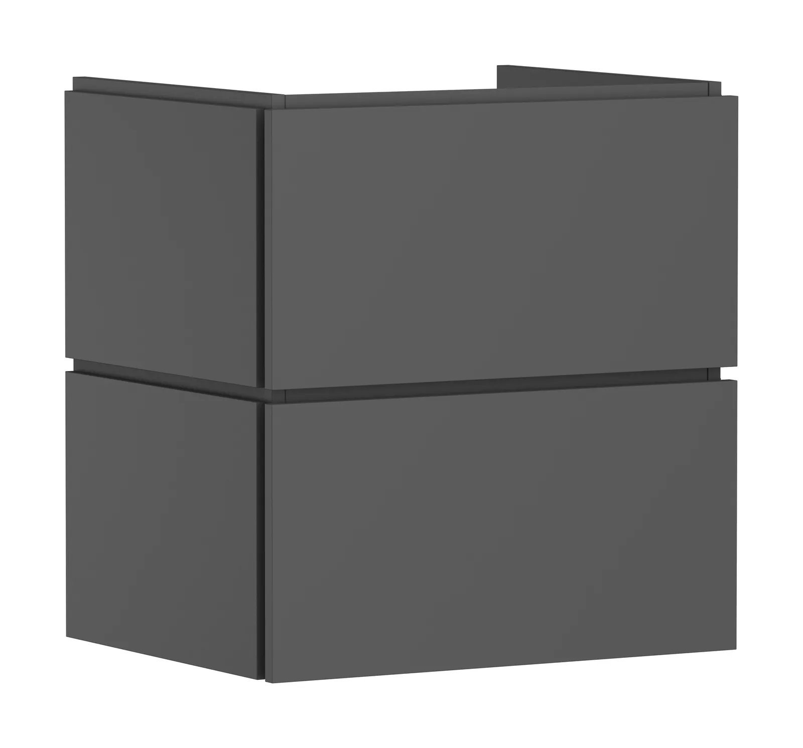 Xilesa E Lavabo tumbasi 580/470, 2 tortmali PushOpen bilan, lavabo uchun