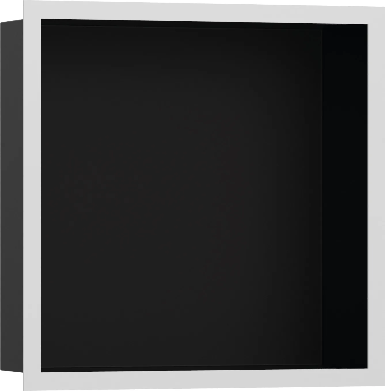 XtraStoris Individual Стенная ниша матовый чёрный с дизайнерской рамкой 300/300/100