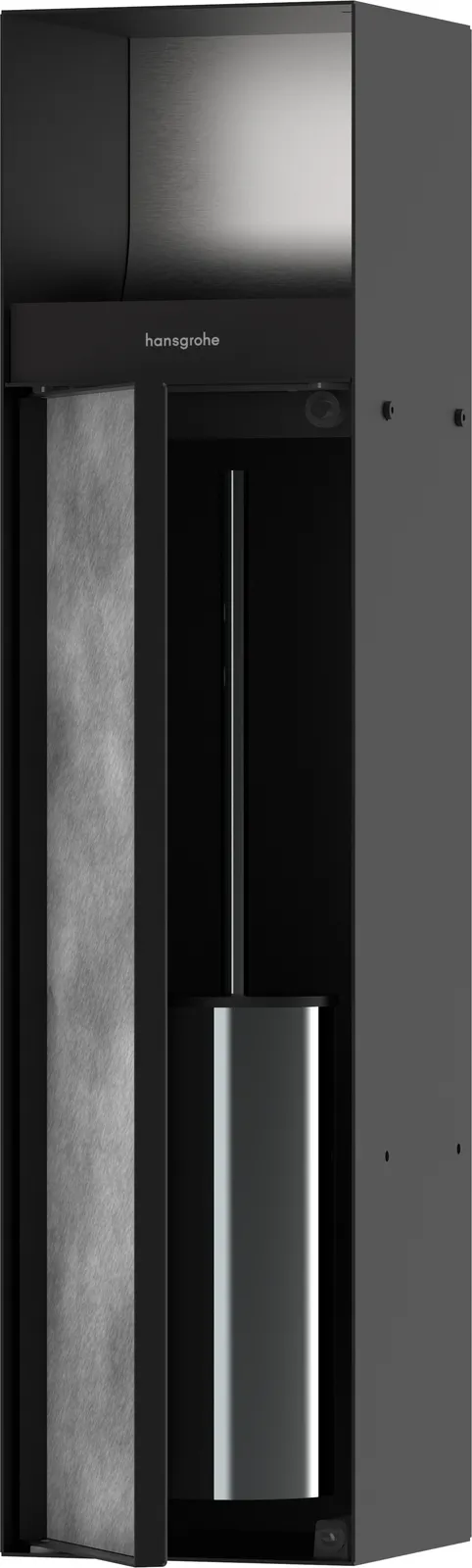 XtraStoris Rock Built-in toilet brush with toilet paper holder and tile-ready door