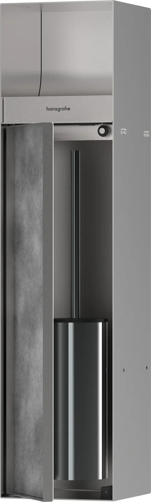 XtraStoris Rock Built-in toilet brush with toilet paper holder and tile-ready door