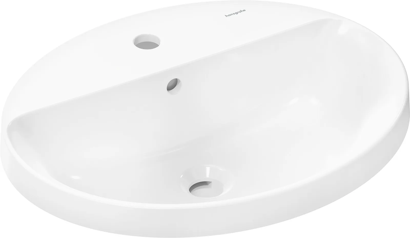 Xuniva D Ustki lavabo 550/450, joʻmrak teshigi va toshish teshigi bilan