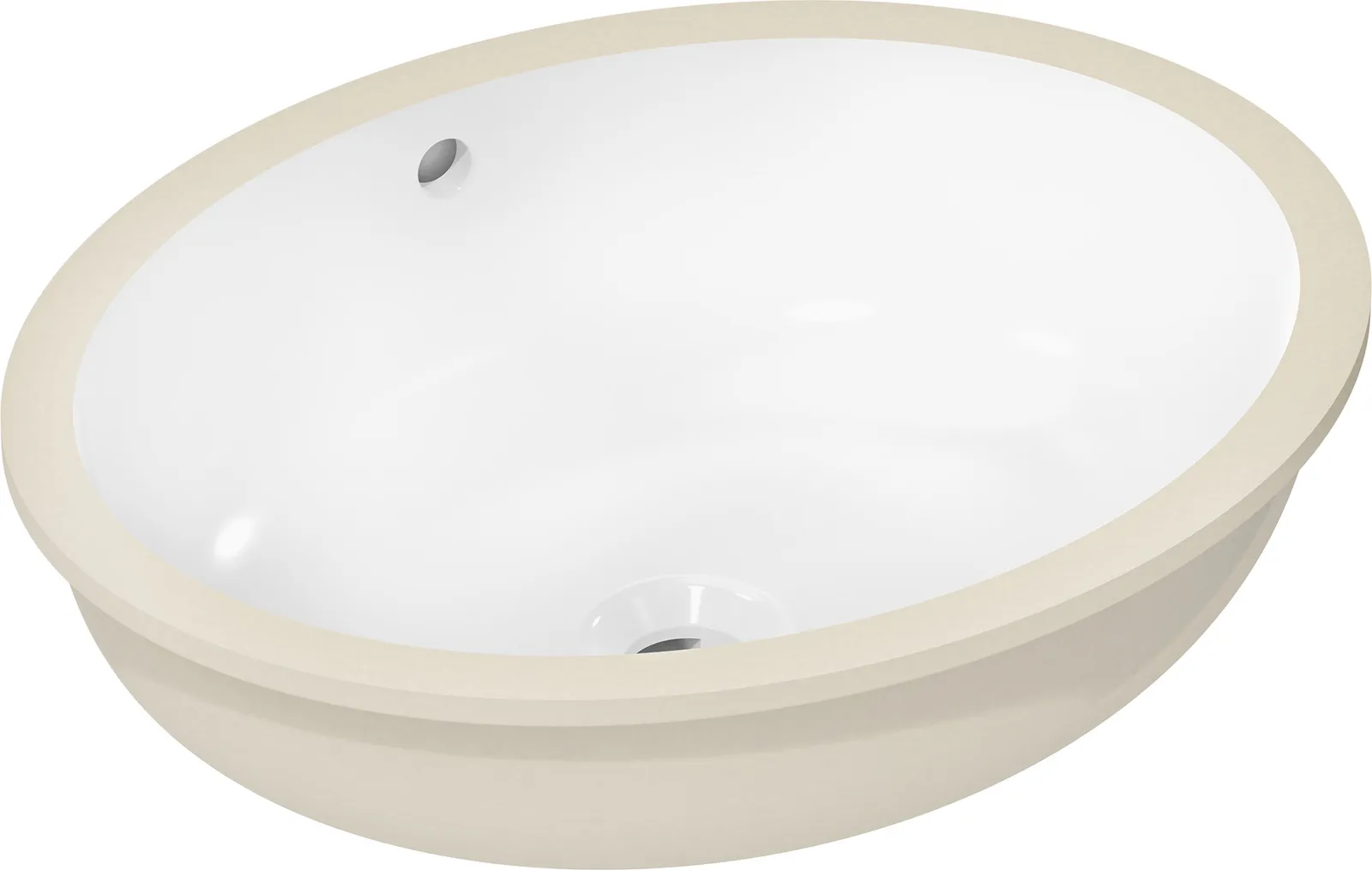 Xuniva D Undermount basin 450/350 without tap hole, with overflow, SmartClean