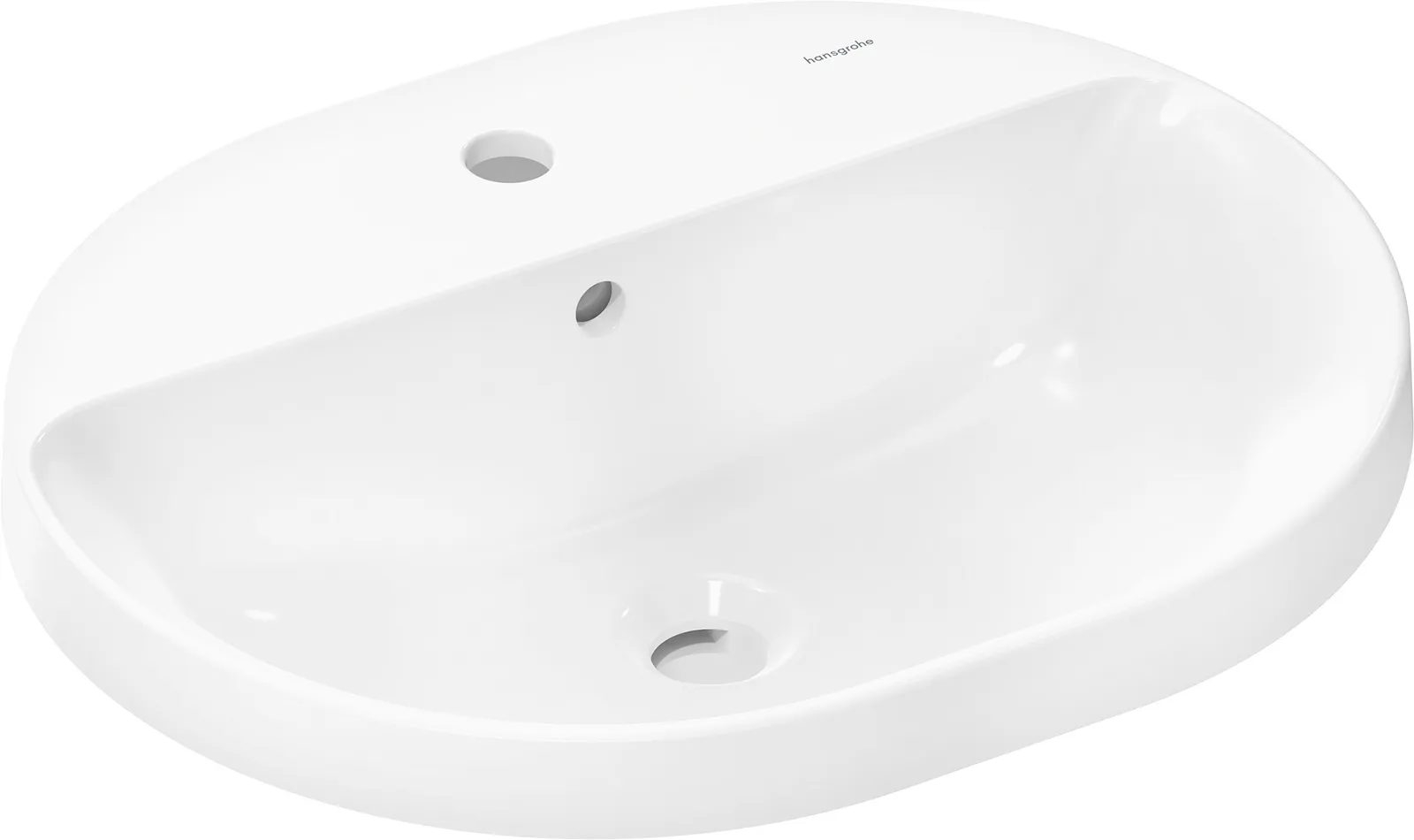 Xuniva U Ustki lavabo 550/450, joʻmrak teshigi va toshish teshigi bilan, SmartClean