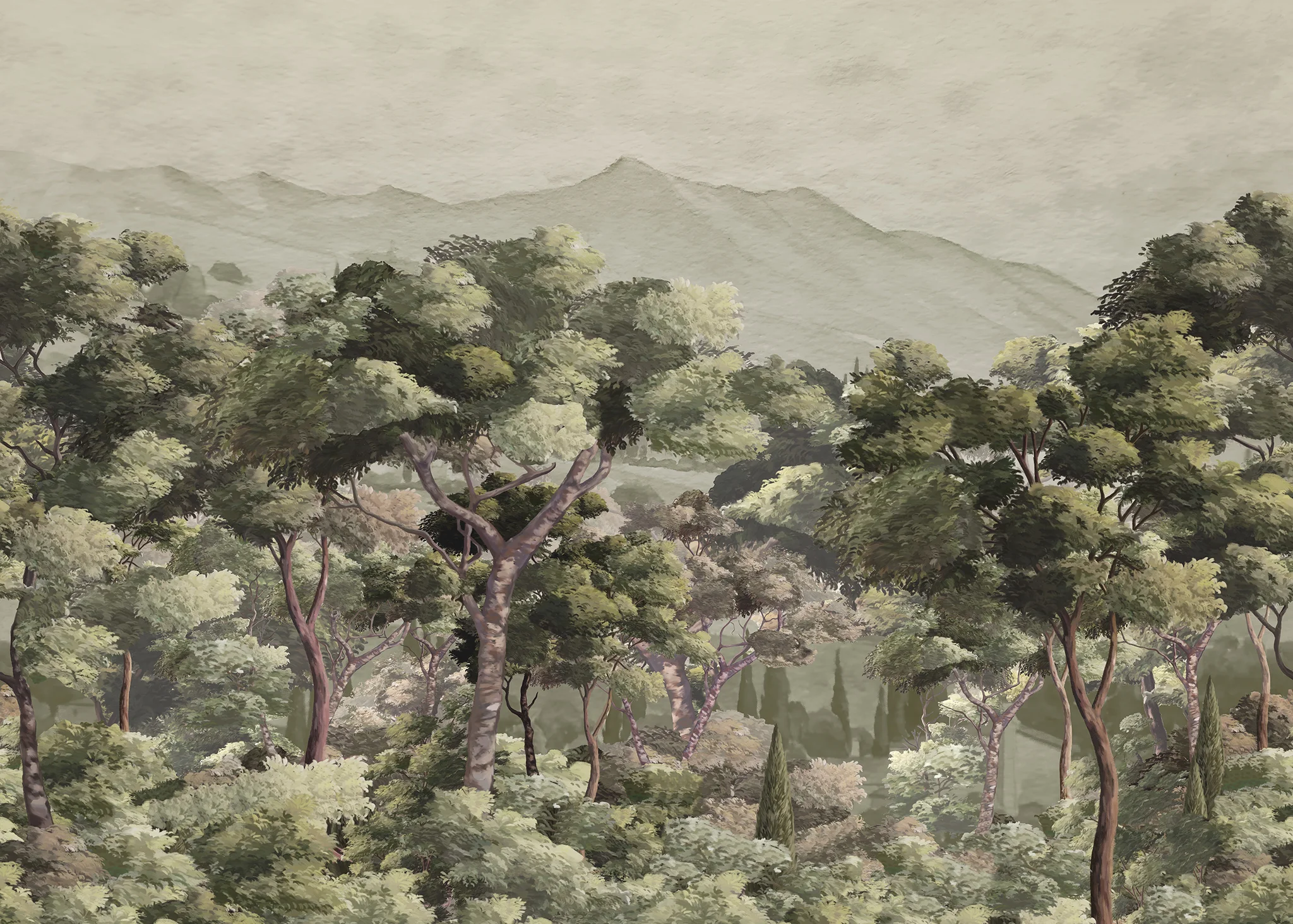 Wallcovering Misted Forest