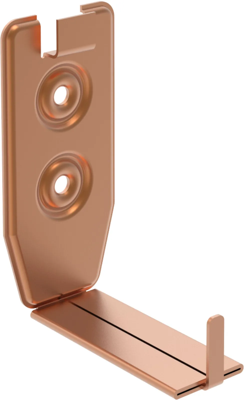 Adjustable angle for fascia bracket copper