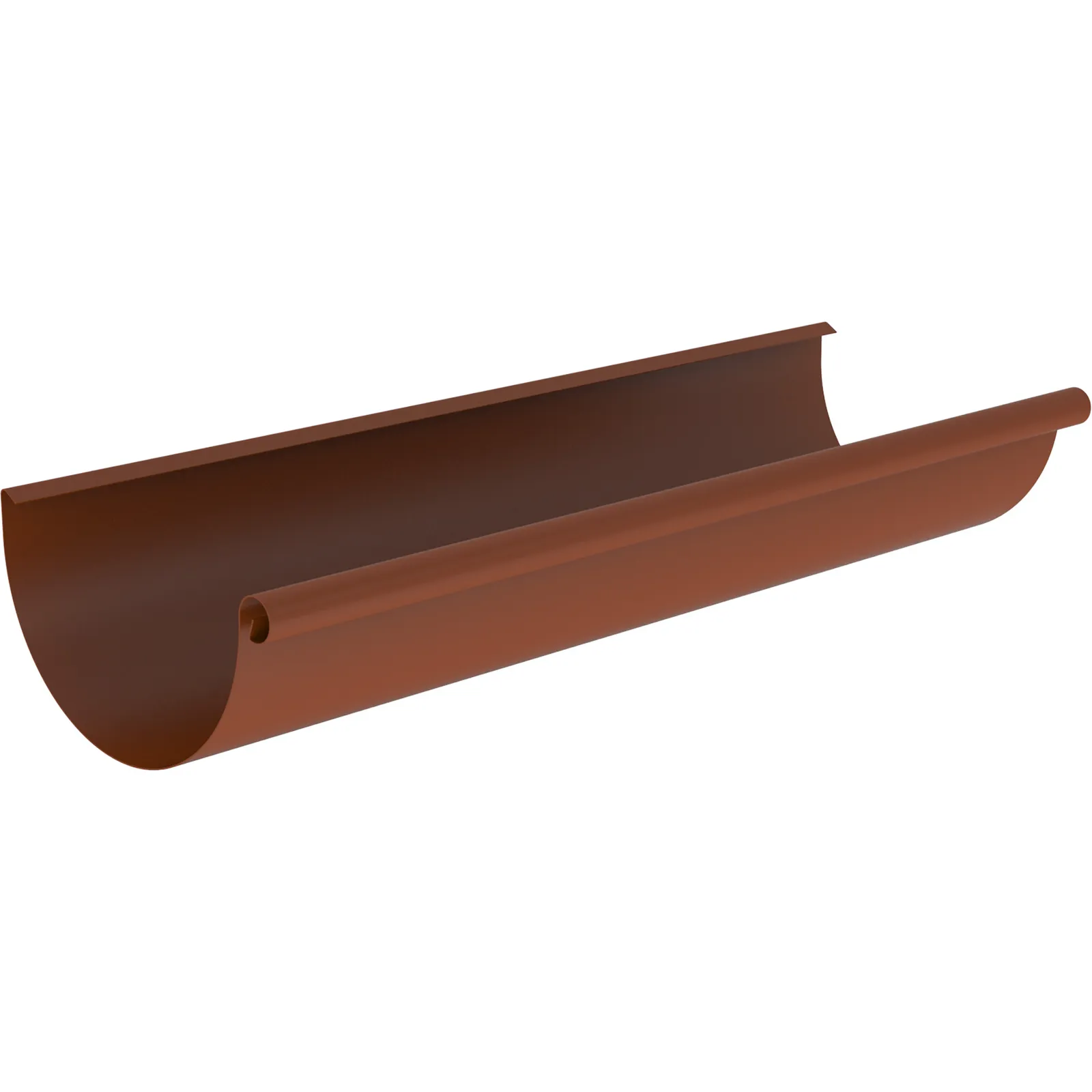 Half-round gutter COLORDUR, copper brown (RAL 8004)