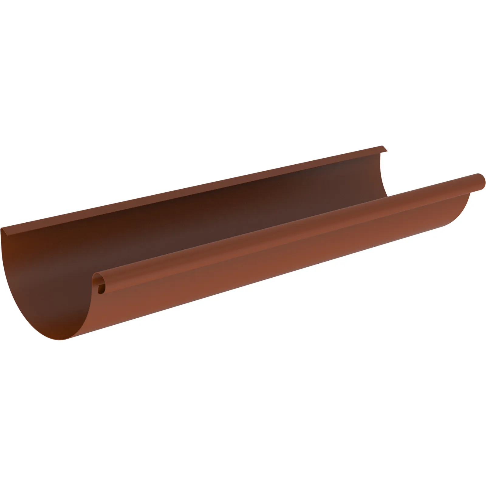 Half-round gutter COLORDUR, copper brown (RAL 8004)