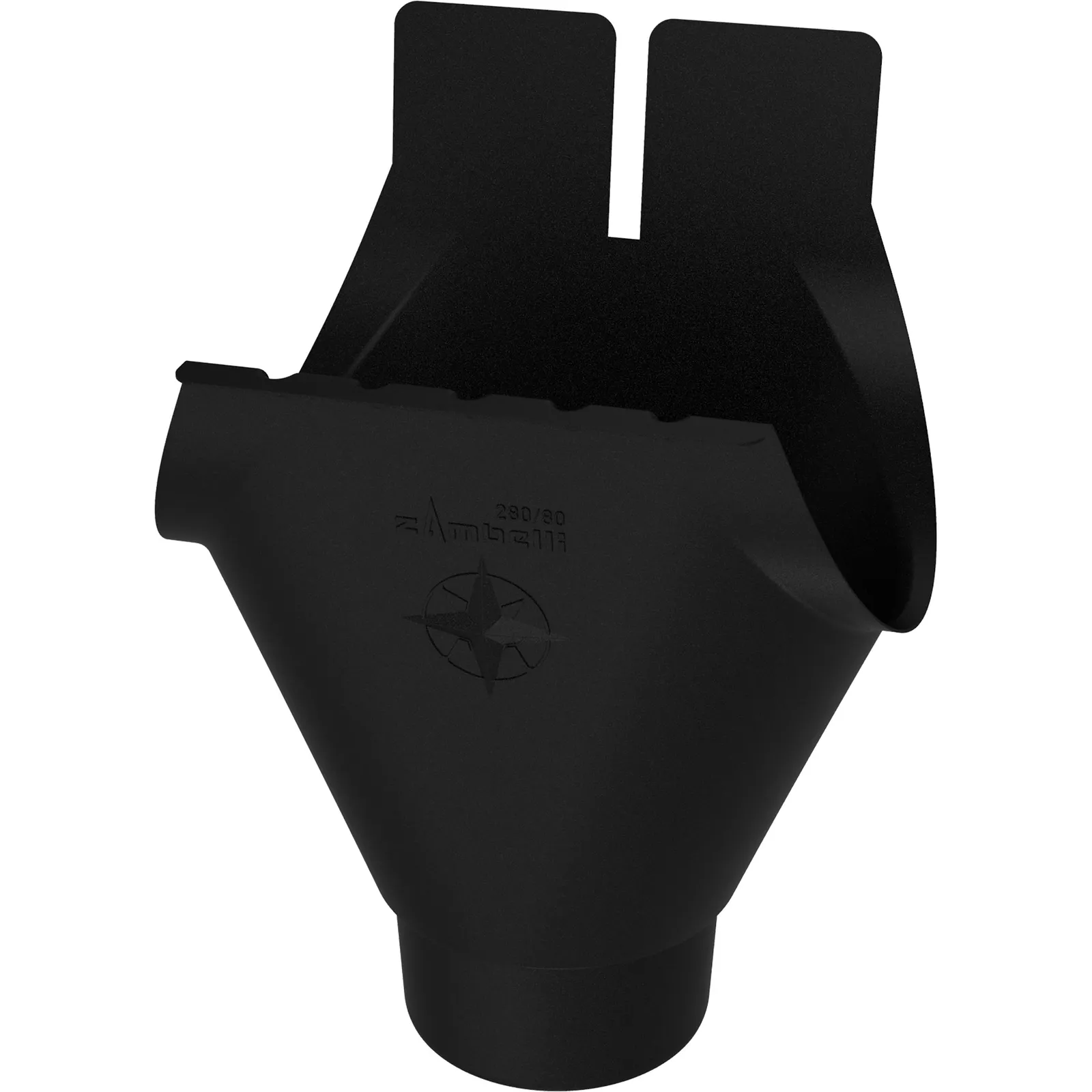 Meister gutter outlet COLORDUR, black (RAL 9005)