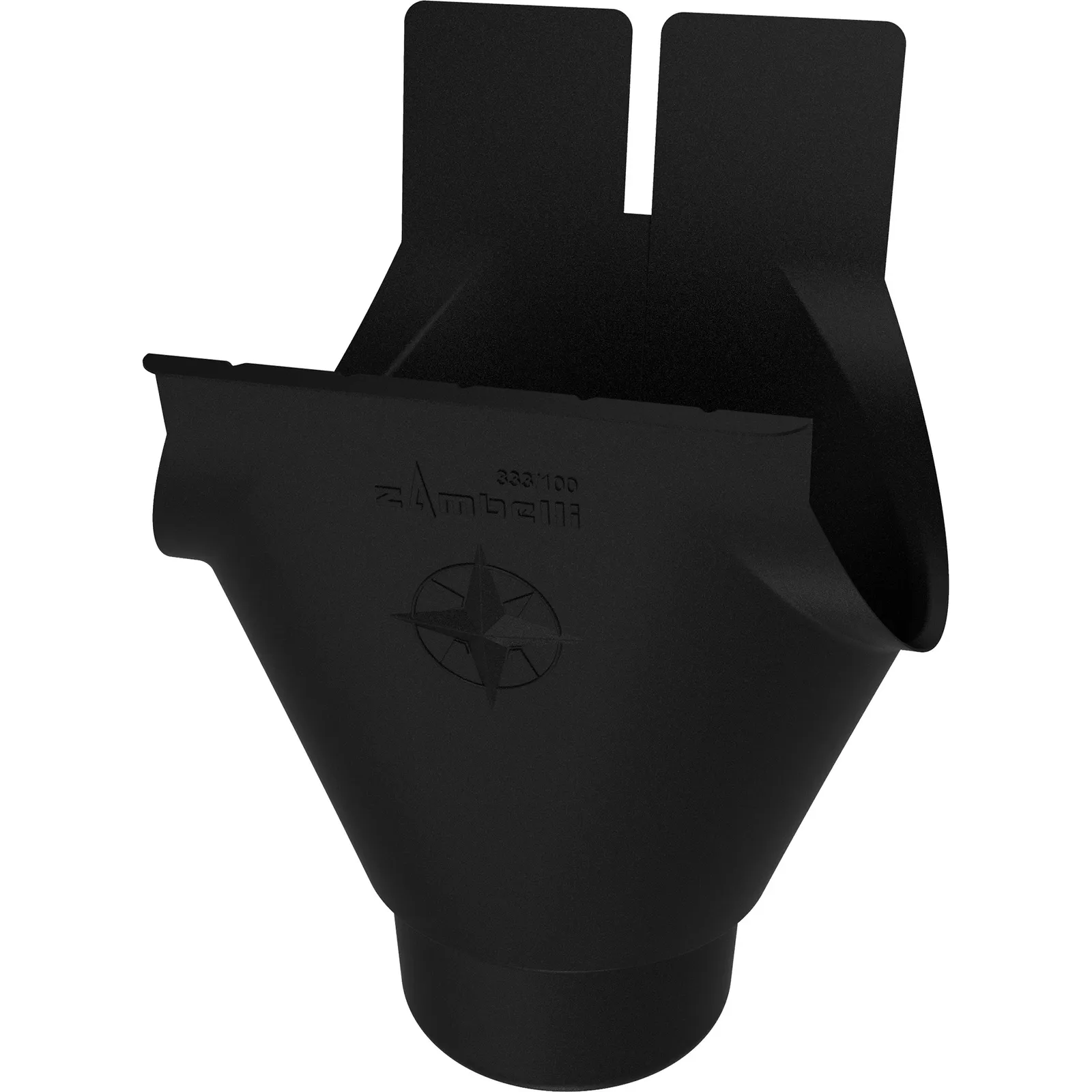 Meister gutter outlet COLORDUR, black (RAL 9005)