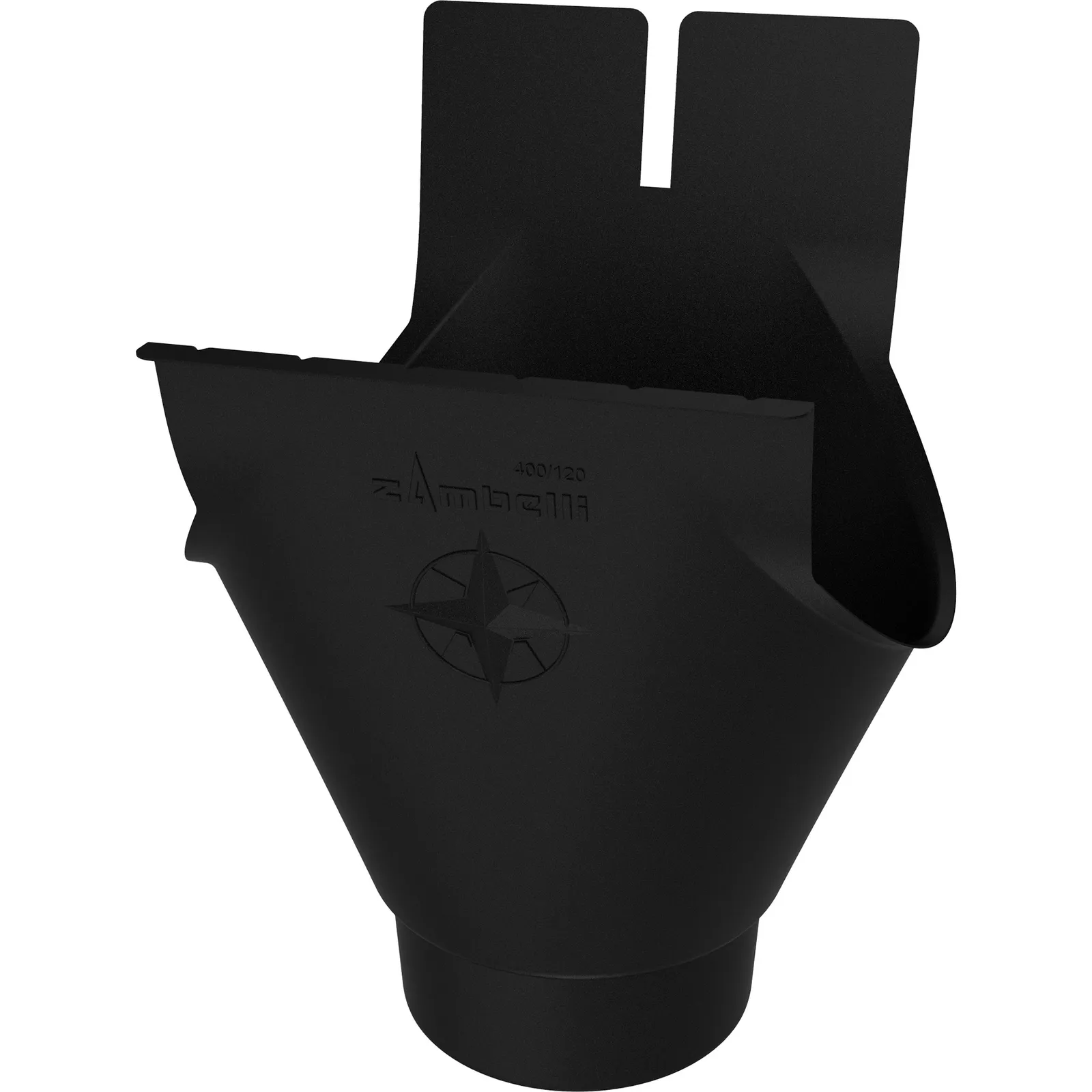 Meister gutter outlet COLORDUR, black (RAL 9005)