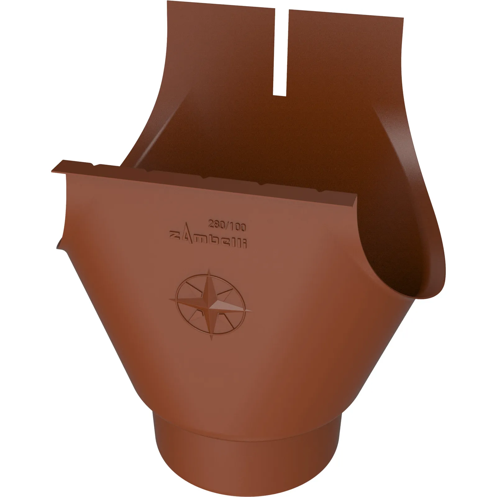 Meister gutter outlet COLORDUR, copper brown (RAL 8004)
