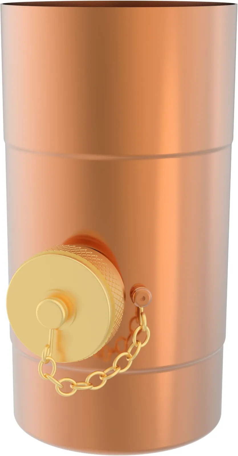 Slim rainwater collector copper