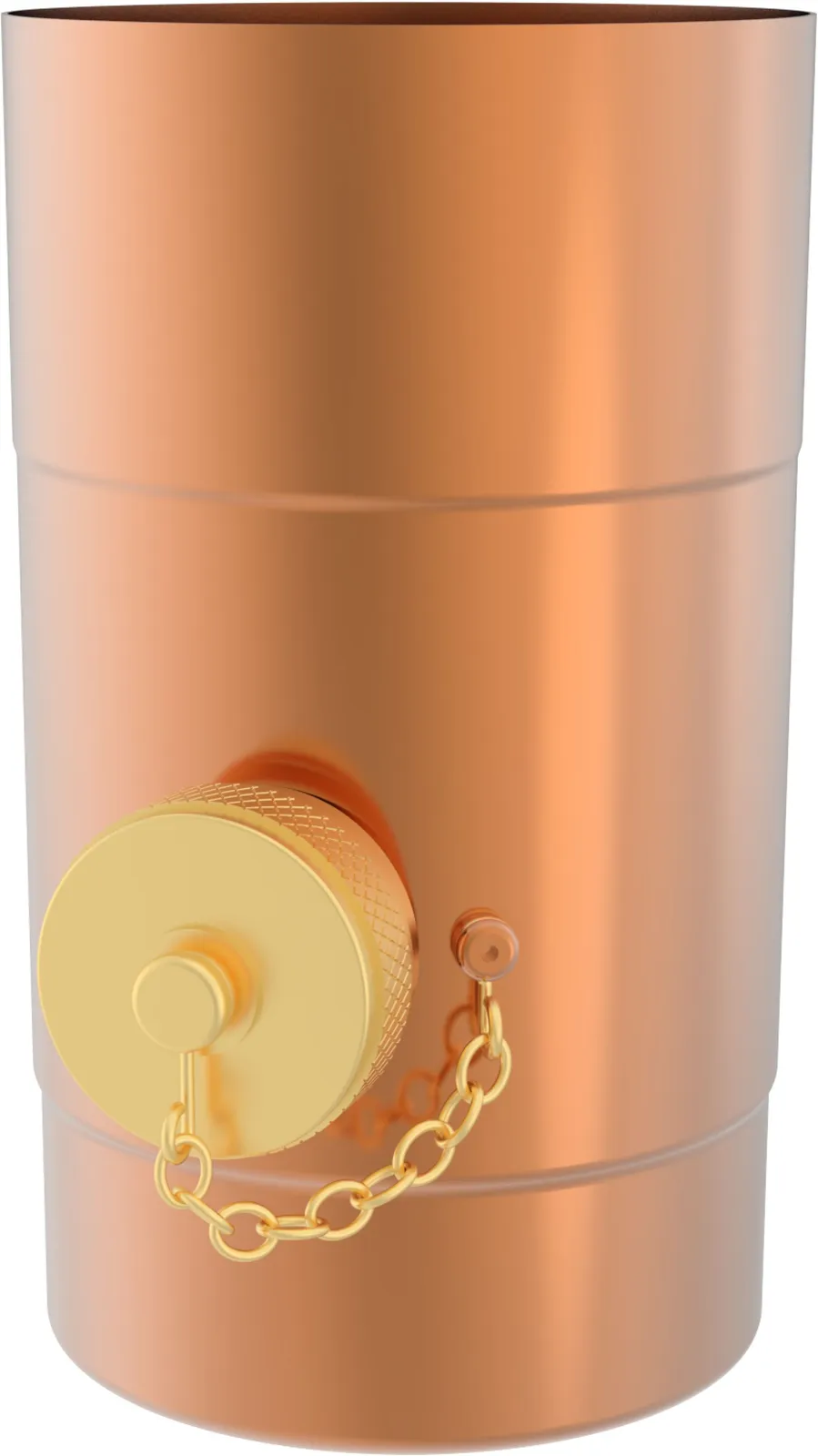 Slim rainwater collector copper