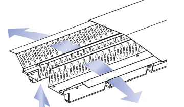 Вентилируемый конёк (комплект) для RIB-ROOF 465