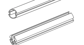 RIB-ROOF qor ushlagich quvuri / quyosh quvuri Ø32 mm