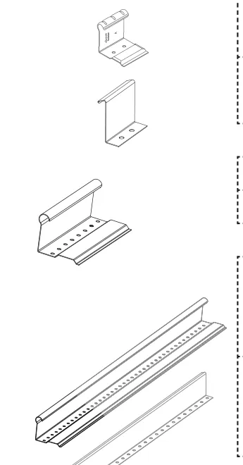 Крепёжные клипсы и направляющие профили для RIB-ROOF Evolution