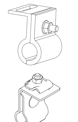 Solar bracket / lightning protection holder for RIB-ROOF Evolution